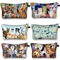 Dachshund Boston Terrier German Shepherd Dog Cosmetic Bag Women Makeup Bags Ladies Lipstick Bag Girls Cosmetic Case Organizers