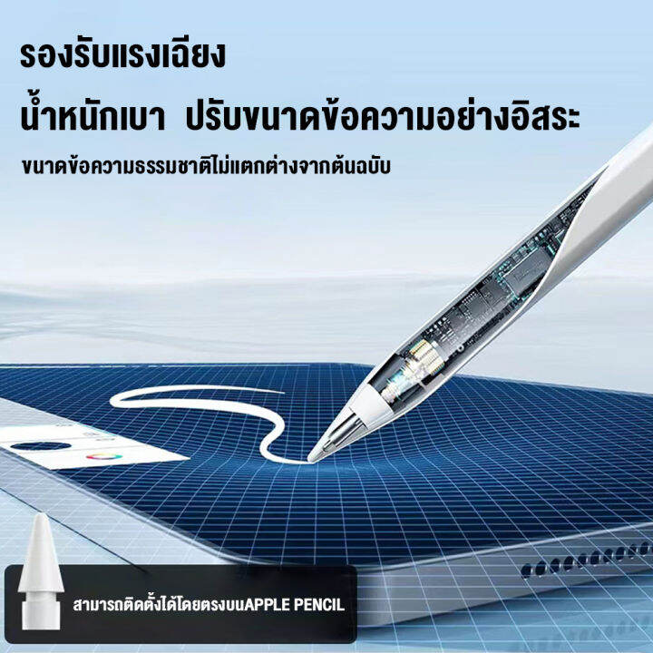 ปากกาไอแพด-วางมือ-แรเงาได้-10th-gen-ปากกาสไตลัส-ปากกาทัชสกรีน-stylus-pen-สำหรับ-pencil-stylus-สำหรับ-ipad-air4-10-9-gen7-gen8-10-2-pro-11-12-9-2018-2020-air-3-10-5-mini-5-2019