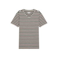 frieda (เอ ทู แซด) - เสื้อยืดคอวี ลายทาง Striped V-Neck T-shirts