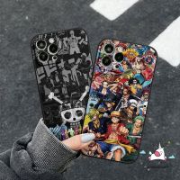 การ์ตูนวันพีชเคสสำหรับ Oppo A57 A17 A12 A15 A95 A55 A16 A54 A7 A94 A96 A17K A5s A3s A52 A78 A9 A5 Reno 8 5 8T 5F 7 6 A53 A31 A1K A76 A74 A11 A36ที่คลุมอินเทรนด์สี่เหลี่ยมอ่อน