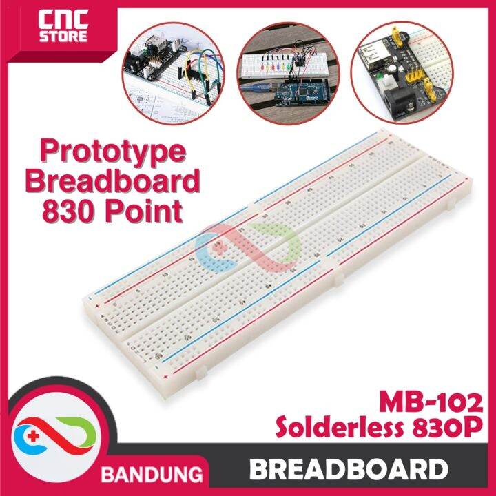 BREADBOARD MB102 SOLDERLESS 830 830P Lazada Indonesia