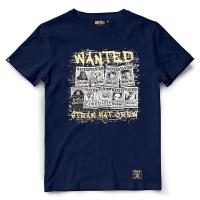 เสื้อยืดวันพีช One piece 756-NV สีกรม WANTED