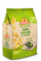 Mission Tortilla Chips Nori Wasabi Flavoured 170g ขนมข้าวโพดทอดกรอบรสโนริวาซาบิ ขนาด 170 กรัม (1196)