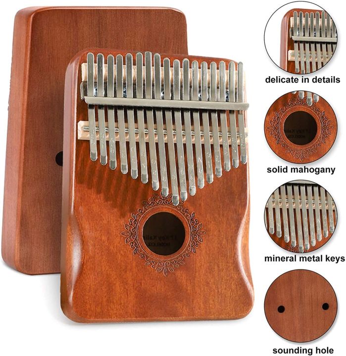 เปียโน-kalimba-thumb-17คีย์-เปียโนนิ้วแบบพกพาของขวัญสำหรับผู้เริ่มต้นและเด็ก