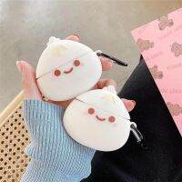 Cute Smiling Baozi Wireless Earphone Blue Tooth Accessories Case For Air pods 1 2 Pro 3 Silicone Cover