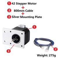 Ramps 42 Stepper Motor เพลารูปตัว D Nema 17ความสูง34มอเตอร์ Mm แผ่นยึดกับลวด1000มม. สำหรับชิ้นส่วนเครื่องพิมพ์3d