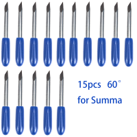 60 องศา 15pcs Summa Plotter Blade มีดตัดไวนิลสําหรับ Summa Cutting Milling Carving เครื่องมือ สวมคุณภาพสูง