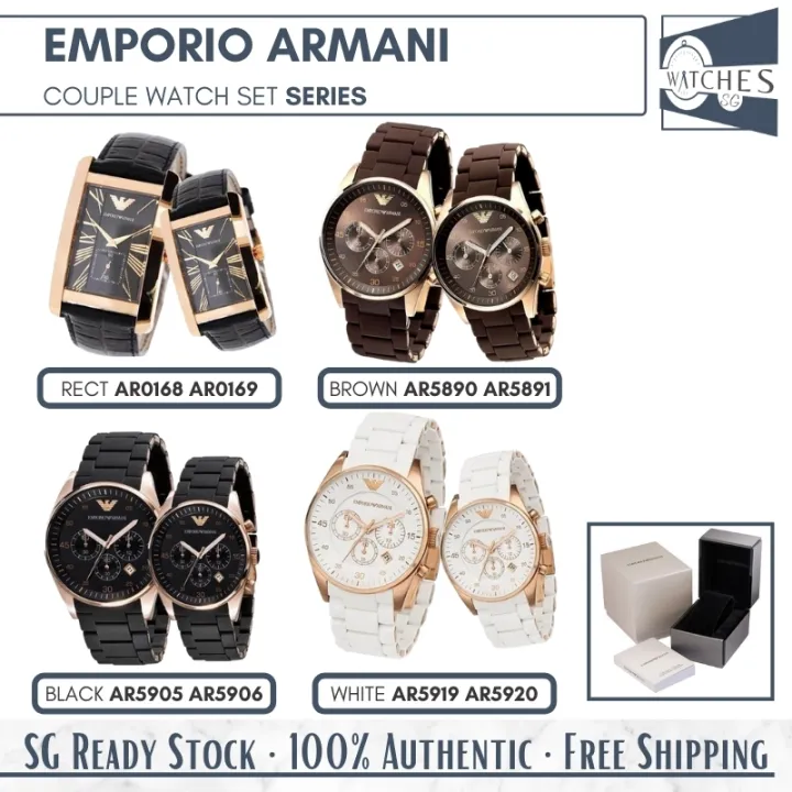 SG LOCAL) Emporio Armani Couple Watch Series Quartz Men and Women Watch |  Lazada Singapore