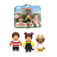 Monchhichi WILLOW/KAURI / HANAE Figurine มอน ชิชิ ตุ๊กตาโมเดลสะสมแพ็ค 3 รหัส SVM81504