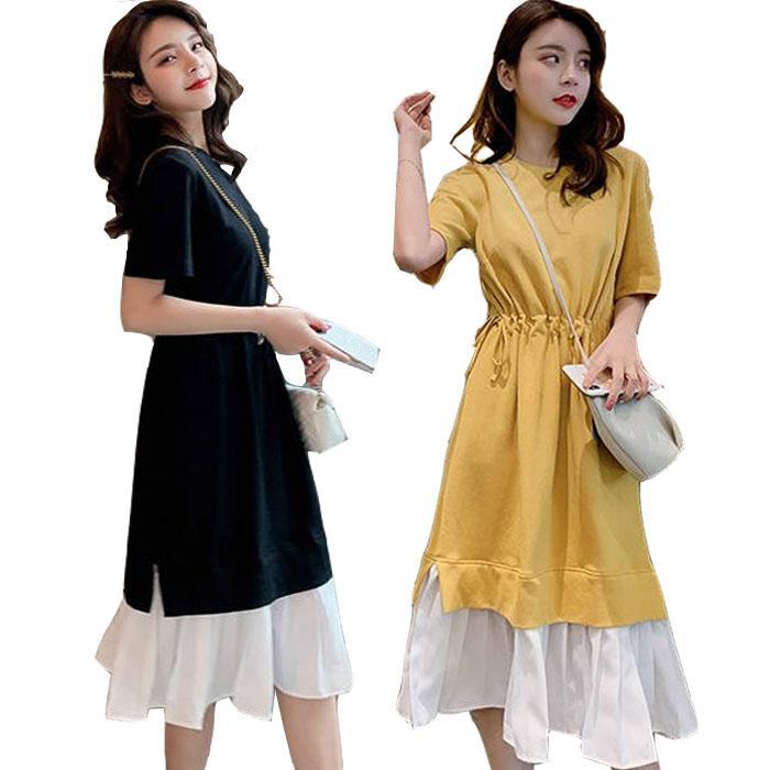 Quilla พร้อมส่ง เดรสยาวแขนสั้น เนื้อผ้าดีใส่สบาย เดรสยาวแขนสั้น ( 1-12) Premium Korean Womens Dress Collection