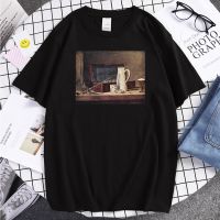 Tshirts Still Life With Pipe An Jug Printed Short Sleeve Tee Vintage Streetwear MenS Shirt Comfortable Punk T-Shirts For Men S-4XL-5XL-6XL