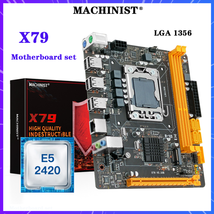 Machinist X79 Motherboard Lga 1356 Set Kit With In Xeon E5 2420 Processor Support Ddr3 Eccnon