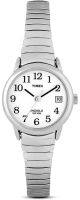 Timex Womens T2H371 Quartz Easy Reader Watch with White Dial Analogue Display and Silver Stainless Steel Bracelet Womens