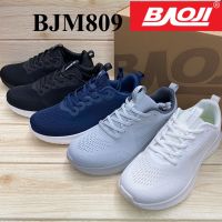 Baoji BJM 809 รองเท้าผ้าใบชาย Size 41-45 สีดำ/ดำขาว/กรม/ขาว/เ้ทา