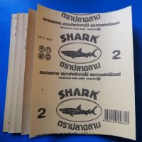 กระดาษทรายขัดไม้เบอร์2 (ค่อนข้างละเอียด)​ตราฉลามTOA 1แพค บรรจุ5แผ่น SAND PAPER 1 PACK 5 PIECES