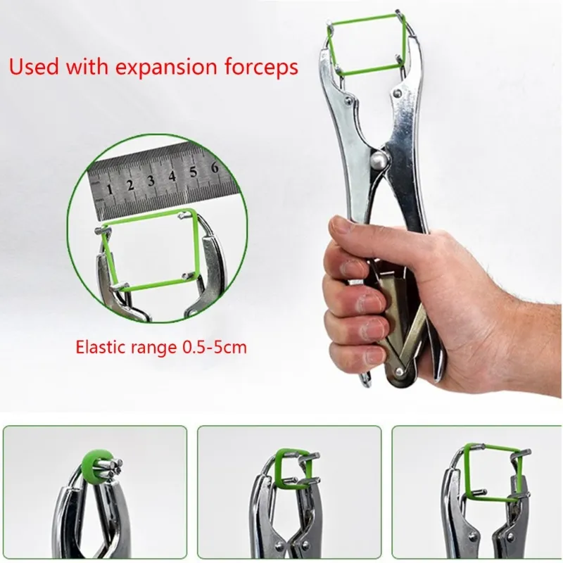 Latex Castrator Rings Livestock Castration Pliers Tool with 4 Hook Easy  Operation Castration Expander Husbandry Supply Y5GB