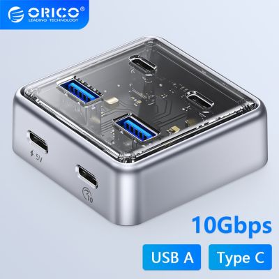 ORICO พอร์ต USB อเนกประสงค์3.0ฮับตัวแยก10อะแดปเตอร์ Gbps USB USB ช่องเสียบ Type C แท่นวางมือถือตัวขยายอะแดปเตอร์หลาย USB3.0สำหรับแล็ปท็อป PC