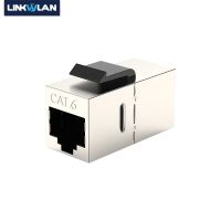 RJ45 Cat6 Keystone Adapter Female Inline Coupler Network FTP STP Cable Extension Connector For Face Plate Blank Patch Panel Cables