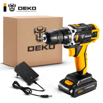 DEKO 20V 42NM สว่านไร้สายไขควงไฟฟ้ามินิไดร์เวอร์ไร้สายสำหรับ Home DIY 18 + 1 แรงบิดการตั้งค่า 1500mAh แบตเตอรี่ลิเธียมไอออน