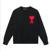 CODDian Zhen ღღSpotღღ Men and women AMI New Loose Heart Embroidered Long Sleeve Sweater