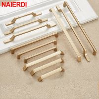 ☍► NAIERDI Solid Zinc Alloy Gold Cabinet Handles for Furniture Drawer Knobs Cabinet Pulls Decorative Home Decor Hardware