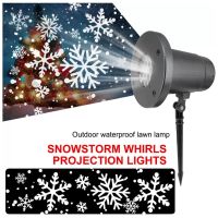 MEMEOKON 5W Big Small Snow Flowers Rotating Snowflake Projector Laser Christmas Decoration LED Light Decor wall lights