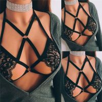 Wanita Pakaian Dalam Lembut Halter Lihat-Melalui Memanfaatkan Bra Hollow Keluar Lace Bra Tops