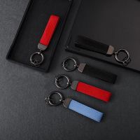 dfthrghd Suede Leather Metal Car Styling Keychain High Quality Key Ring For Peugeot Chevrolet Hyundai N N Line Seat Accessories