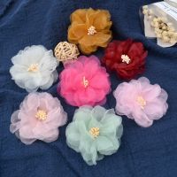 【hot】▣۩  5PCs Soft Artificial Flowers Sewing Handicraft Fabric Needlework Wedding Accessories