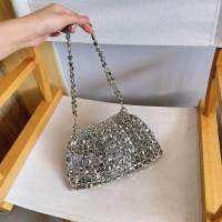 HOT ”Gfs R Bling Glitter Hand-Crafted Beaded Real Bag Metallic Sequins Bag Shoulder Underarm Bag Crossbody