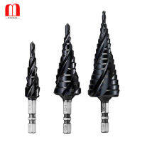 BINOAX M35 TiAlN Coated Step Drill Bit for Stainless Steel and Hard Metal HSS-Co 3 Flutes Woodworking Drill