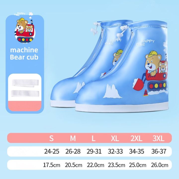 rain-shoes-covers-for-kids-waterproof-pvc-rubber-non-slip-cartoon-alligater-zip-reusable-rain-boots-non-slip-water-shoe-covers-shoes-accessories