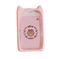 Card Cover Bus ID Holders Cat Ear Card Case Card Cover Cartoon Card Case Name Badge Holder With Lanyard