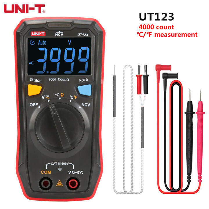 UNI-T UT123 Mini Digital Multimeter;AC DC Voltage meter;Resistance(Ohm ...