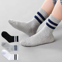 3 Pairs 3-15 Years Kids Socks Boys Girls Spring Autumn Cotton Striped School Students Sports Socks Children Socks Teenager Socks