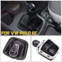 5 Speed Gear Shift Knob Lever Stick Gaiter Boot Cover Collar For VW Polo 6C 2015 2016 2017 2018 Car Styling Accessories