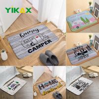 Happy Camper Camping Entrance Door Mat Welcome Floor Rug Kitchen Prayer Rugs Bathroom Carpets Children Room Doormat Bath Cute