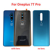 กระจกด้านหลังเดิมสำหรับ OnePlus 7T เคสฝาหลังโทรศัพท์ปลอกหุ้มช่องหลังเคสเปลี่ยนด้วยเลนส์กล้องถ่ายรูป