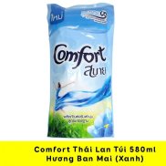 Combo 3 bịch Nước xả vải Comfort Thái Lan 580ml Hương ban mai xanh