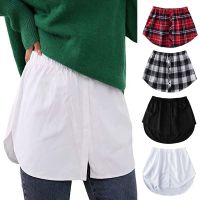 【Feb】 Women Detachable Underskirt Cotton Shirt Extenders Irregular False Skirt Tail Mini Skirt Extender Hemline Layering Blouse Hem