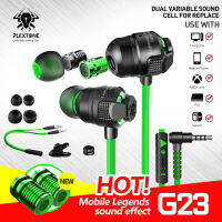 PLEXTONE G23หูฟังสำหรับเล่นเกมหูฟังโลหะ3.5มม. หูฟังอีสปอร์ตอุปกรณ์จูนเนอร์สำหรับเล่นเกมหูฟังพร้อมไมค์และเสียง