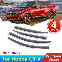 กระจกบังลมสำหรับ Honda CRV CR-V CR V 2017 ~ 2022 2018อุปกรณ์เสริมที่มีกระบังหน้าหน้าต่างด้านรถยนต์แผ่นเบนทางลมป้องกันคิ้วกันฝน