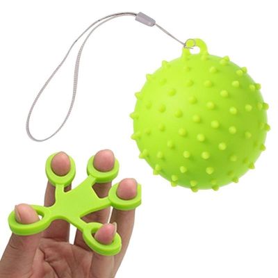 ☈﹍◕ Finger Grip Ball Massage Rehabilitation Training Elderly Exercise Ball Hand Finger Strength Circle Grip Device for Relaxing Hand