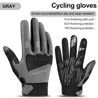 INBIKE Thickening Palm Pad Cycling Gloves Touch Screen MTB Bike Bicycle Gloves Shockproof Anti-skidding Autumn Bike Gloves