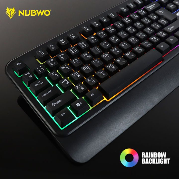 usb-keyboard-nubwo-nk-33-drainliar-black-คีย์บอร์ดสำหรับเล่นเกมส์-คีย์บอร์ดเกมมิ่ง-gaming-keyboard
