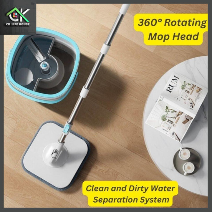Floor Mops & Bucket Set Cleaning Tools Easy Drain Squeeze / Mop