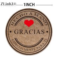 【CW】✟  500Pc/roll Spanish Thank You labels Stickers Scrapbooking Sticker Envelope Label 1inch/2.5cm