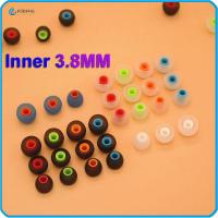 RJQFNG 12pcs 3.8mm สีสัน หูฟัง ทดแทน หูฟังอินเอียร์ หูฟัง แผ่นรองหูฟัง เคล็ดลับหูซิลิโคน