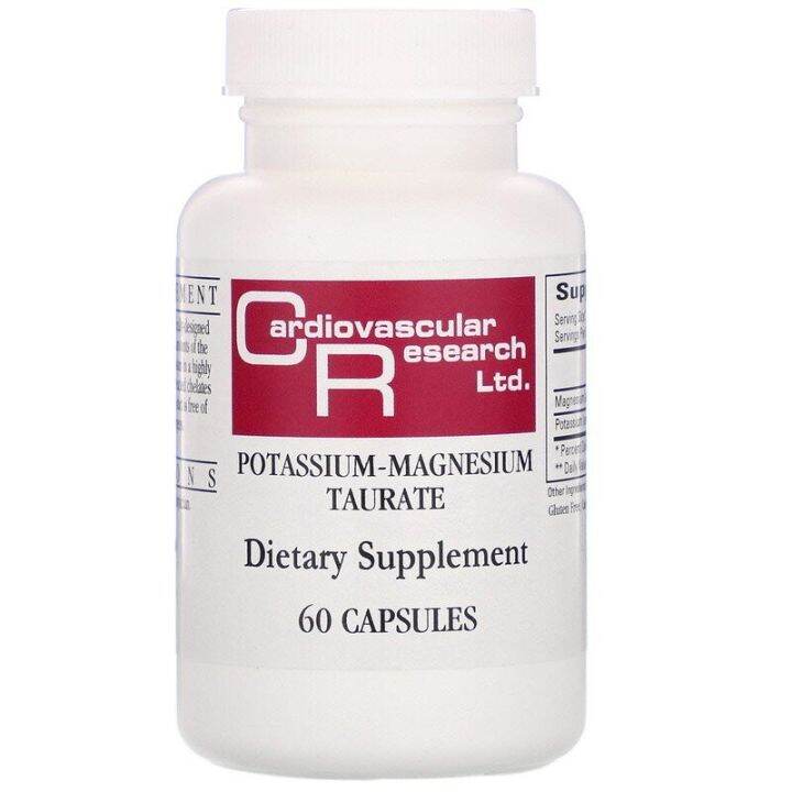 Cardiovascular Research Ltd. Magnesium Potassium Taurate 60 Capsules
