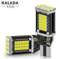 ?KALADA ไฟในสวนแคนบัส LED W16W T15สว่างมาก,2ชิ้นสำหรับรถยนต์และรถจักรยานยนต์ไฟโดมไฟส่องแผนที่ภายในรถไม่มีข้อผิดพลาด12V 24V โคมไฟที่จอดรถอัตโนมัติหลอดด้านข้างลิ่ม